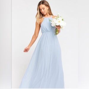 Show Me Your Mumu- Amanda Maxi Dress ~ Steel Blue Chiffon